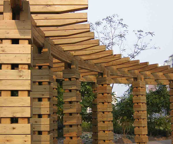 防腐木花架
